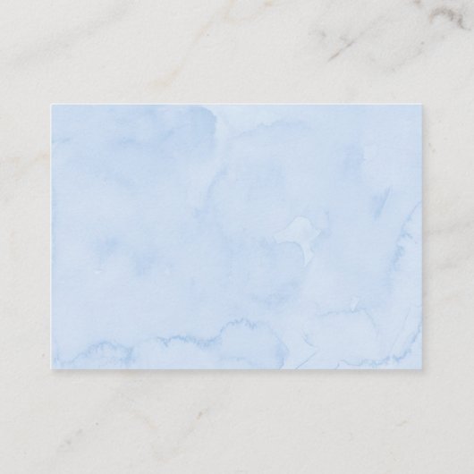 Blue Boy Cloud Stars Baby Sprinkle Luierspel Informatiekaartje (Achterkant)