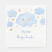 Blue Boy Cloud Stars Baby Sprinkle Servet (Voorkant)