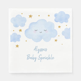 Blue Boy Cloud Stars Baby Sprinkle Servet