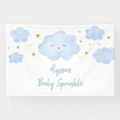 Blue Boy Cloud Stars Baby Sprinkle Spandoek (Horizontaal)