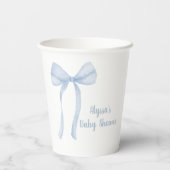 Blue Boy Coquette Baby shower Papieren Bekers (Achterkant)