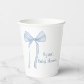 Blue Boy Coquette Baby shower Papieren Bekers (Voorkant)