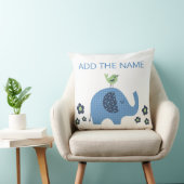 Blue Boy Cute Elephant Baby shower Sierkussen (Stoel)