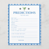 Blue Boy Cute Elephant Prediction for Baby shower (Voorkant)