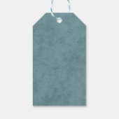 Blue Boy Dinosaur 1e verjaardagsfeestje  Cadeaulabel (Achterkant)