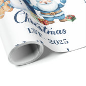 Blue Boy Eerste Kerstdag Cadeaupapier (Rol Hoek)