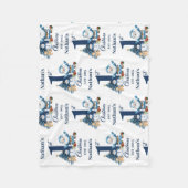 Blue Boy Eerste Kerstdag Fleece Deken (Voorkant)