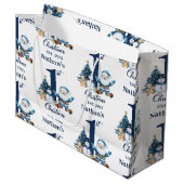 Blue Boy Eerste Kerstdag Groot Cadeauzakje (Voorkant Gekanteld)