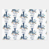 Blue Boy Eerste Kerstdag Inpakpapier Vel (Voorkant 2)
