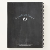 Blue Boy Elephant Chalk look Shower Guest Book | Notitieboek (Achterkant)