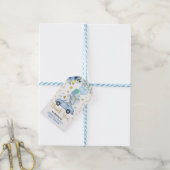 Blue Boy Elephant Drive van Baby shower Parade Cadeaulabel (Met Touw)