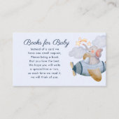 Blue Boy Elephant Plane Books for Baby Baby shower Informatiekaartje (Voorkant)