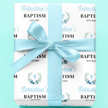 Blue Boy Floral Baptism