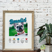 Blue Boy Gepersonaliseerd over zijn hond Perfect Poster