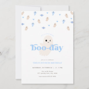 Blue Boy Ghost Halloween Verjaardag Uitnodiging