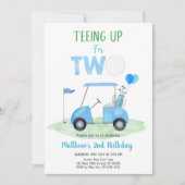 Blue Boy Golf tweede verjaardag Kaart (Voorkant)
