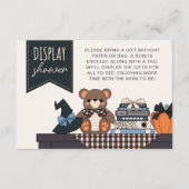 Blue Boy Halloween Baby shower Display Shower Informatiekaartje (Voorkant)