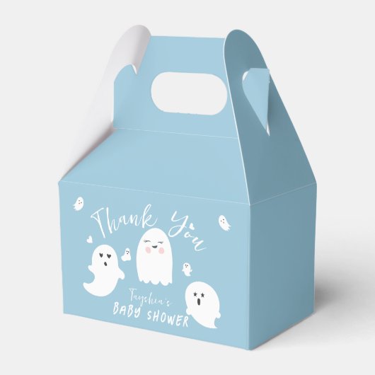 Blue Boy Halloween Ghost Baby shower Bedankdoosjes (Voorkant Zijde)