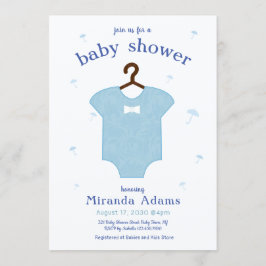 Blue Boy Jurk Baby shower Kaart