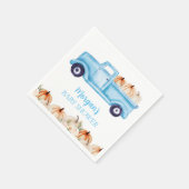 Blue Boy Little Pumpkin Schattige Baby shower Servet (Hoek)