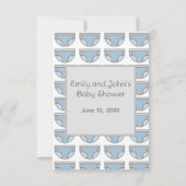 Blue Boy Luier Raffle Baby shower Behuizing Kaart (Achterkant)