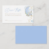 Blue Boy Moon Baby shower Luier Raffle Kaart Plaatskaartje (Voorkant / Achterkant)