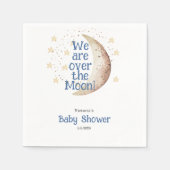 Blue Boy Moon Baby shower Papier Servet (Voorkant)