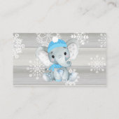 Blue Boy Olifant luier loterij ticket rustiek Informatiekaartje (Achterkant)