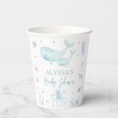 Blue Boy onder het Zeeen Baby shower Papieren Bekers (Achterkant)