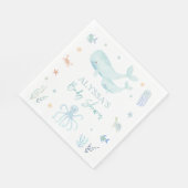 Blue Boy onder het Zeeen Baby shower Servet (Hoek)