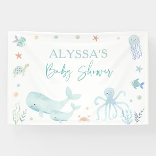 Blue Boy onder het Zeeen Baby shower Spandoek