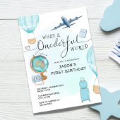 Blue Boy ONEderful World First Birthday Kaart