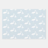 Blue Boy Ooievaar Baby shower Verpakking Papier Bl Inpakpapier Vel (Voorkant)
