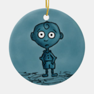 Blue Boy-Ornament Keramisch Ornament