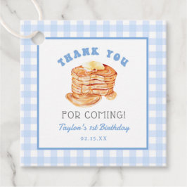 Blue Boy Pannenkoek Ontbijt Verjaardag Dank u Bedankjes Labels
