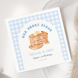 Blue Boy Pannenkoeken Ontbijt 1e Verjaardagsfeest Servet