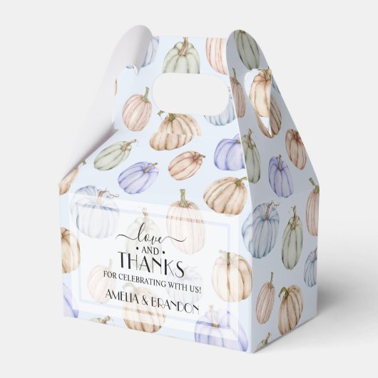 Blue Boy Pumpkins Baby shower grote gunst box Bedankdoosjes (Voorkant Zijde)