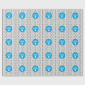 Blue Boy Soccer Birthday Party Cadeaupapier (Vlak)