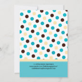 Blue Boy Sock Monkey Baby shower Uitnodiging (Achterkant)