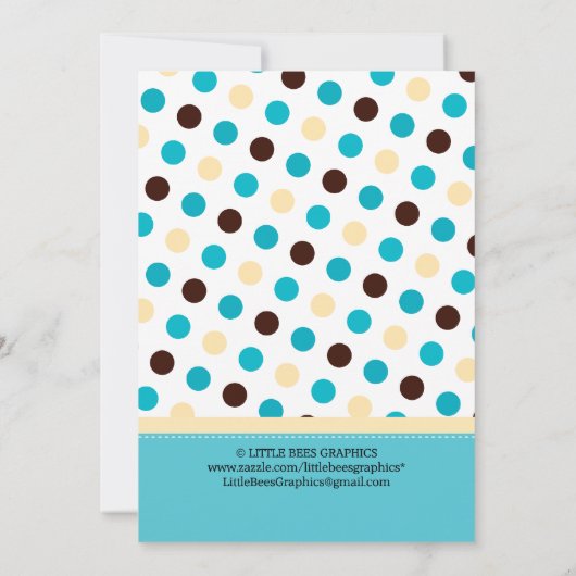 Blue Boy Sock Monkey Baby shower Uitnodiging (Achterkant)