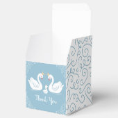 Blue Boy Swan Baby shower Bedankdoosjes (Geopend)