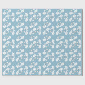 Blue Boy Swan Baby shower Cadeaupapier (Vlak)
