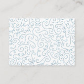 Blue Boy Swan Baby shower Informatiekaartje (Achterkant)