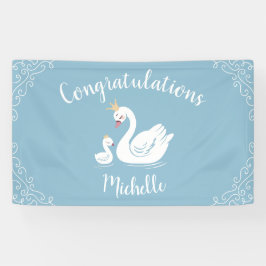 Blue Boy Swan Baby shower Spandoek