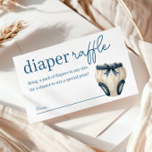 Blue Boy Teddy Bear Baby shower Luier Raffle Informatiekaartje