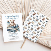 Blue Boy Teddy Bear Baby shower Nieuw hoofdstuk be Kaart