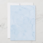 Blue Boy Teddy Bear Hete Luchtballon Baby shower Kaart (Achterkant)