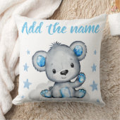 Blue Boy Teddy Bear met de naam Stars Sierkussen (Deken)