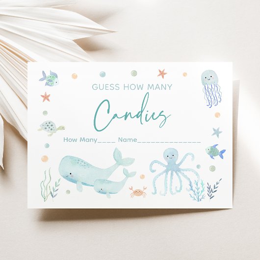 Blue Boy Under the Zee - Raad eens hoeveel spellen Informatiekaartje