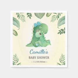 Blue Boy Wild Dinosaurus Baby shower Strooitafel Servet